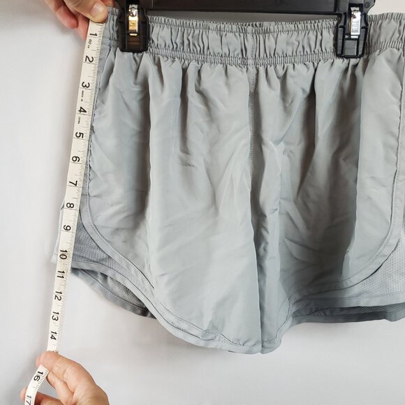 Nike Dri Fit Womens Sz Large Grey Shorts Elastic Drawstring Waist Under Wear - Picture 8 of 9